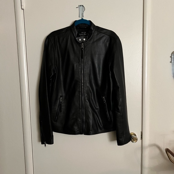 Lucky Brand Other - Mens Lucky Brand Black Real Leather Jacket